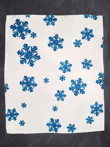 Napkin Snowflakes Different Colors - Pattern variant: Blue snowflake