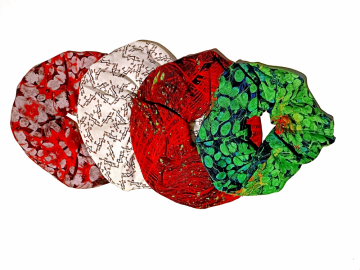 Newly: bright original scrunchies with scientific motives