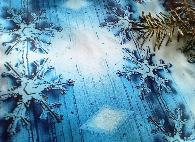 Napkin Snowflakes Different Colors - Pattern variant: Blue snowflake