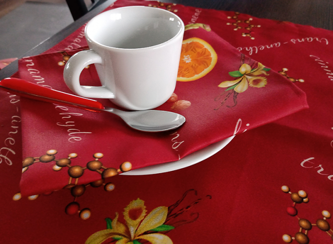 Napkin Mulled Wine - Pattern variant: Mulled wine red