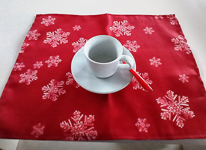 Napkin Snowflakes Different Colors - Pattern variant: Cryo snowflake dark-blue